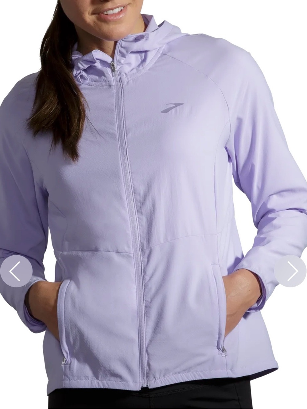 Brooks Lavender Lightweight Hooded Utility Jacket